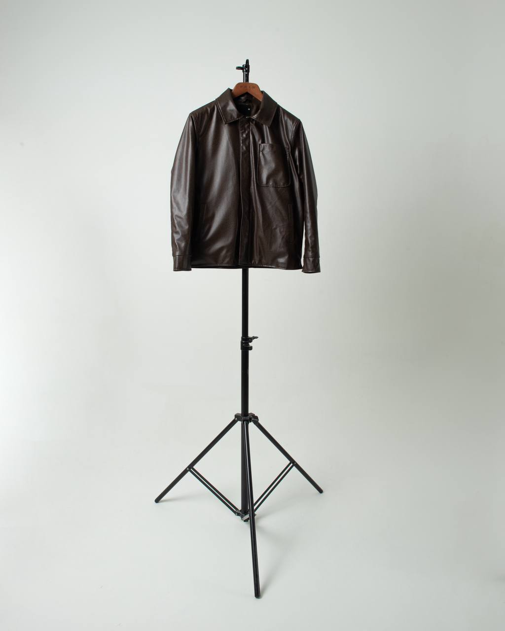 מעיל עור חום