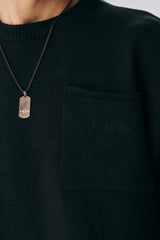 חולצות סריג אוברסייז שחור