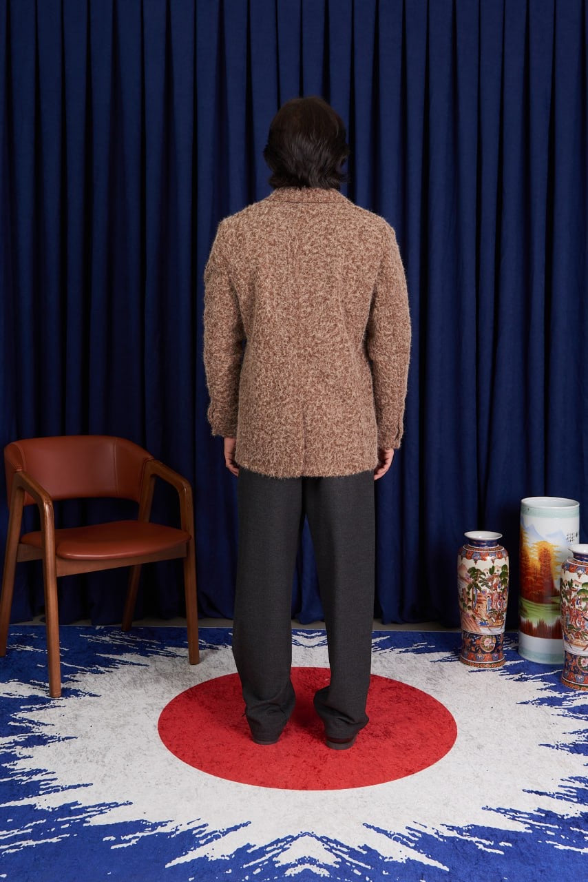 ג׳קט ערב פרוותי חום בהיר