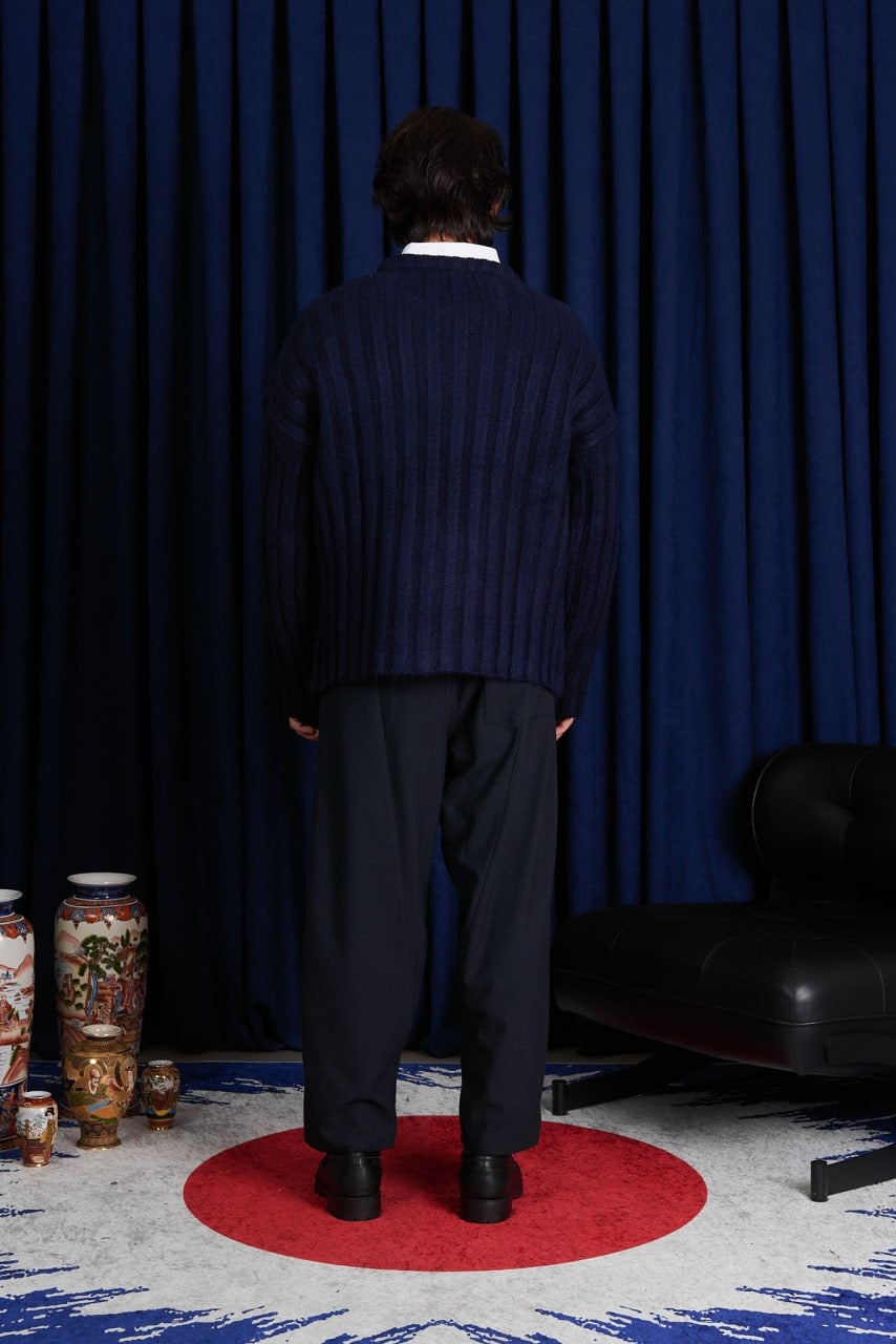 סרגי פסים כחול