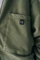 ג׳קט בד ירוק משופשף