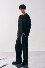 חולצות סריג אוברסייז שחור