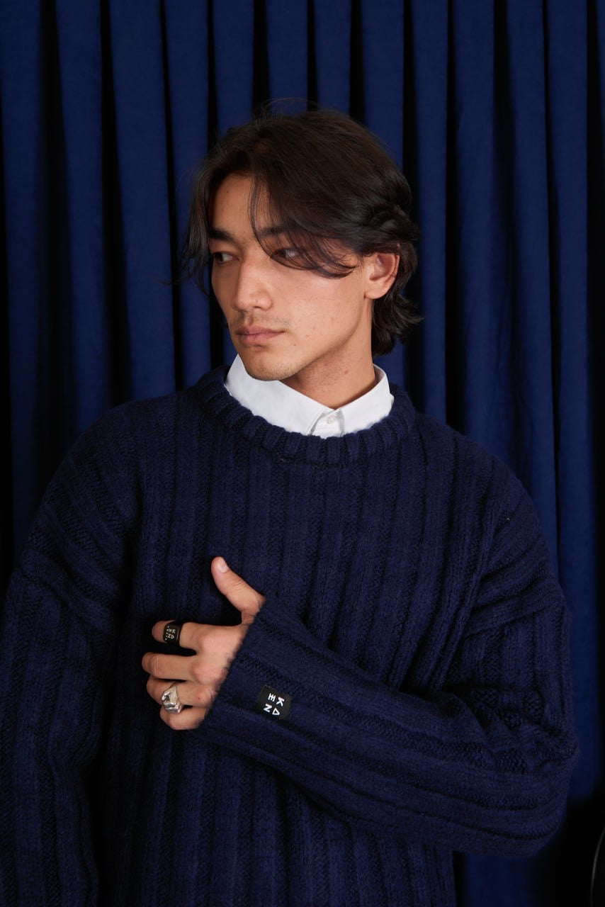 סרגי פסים כחול